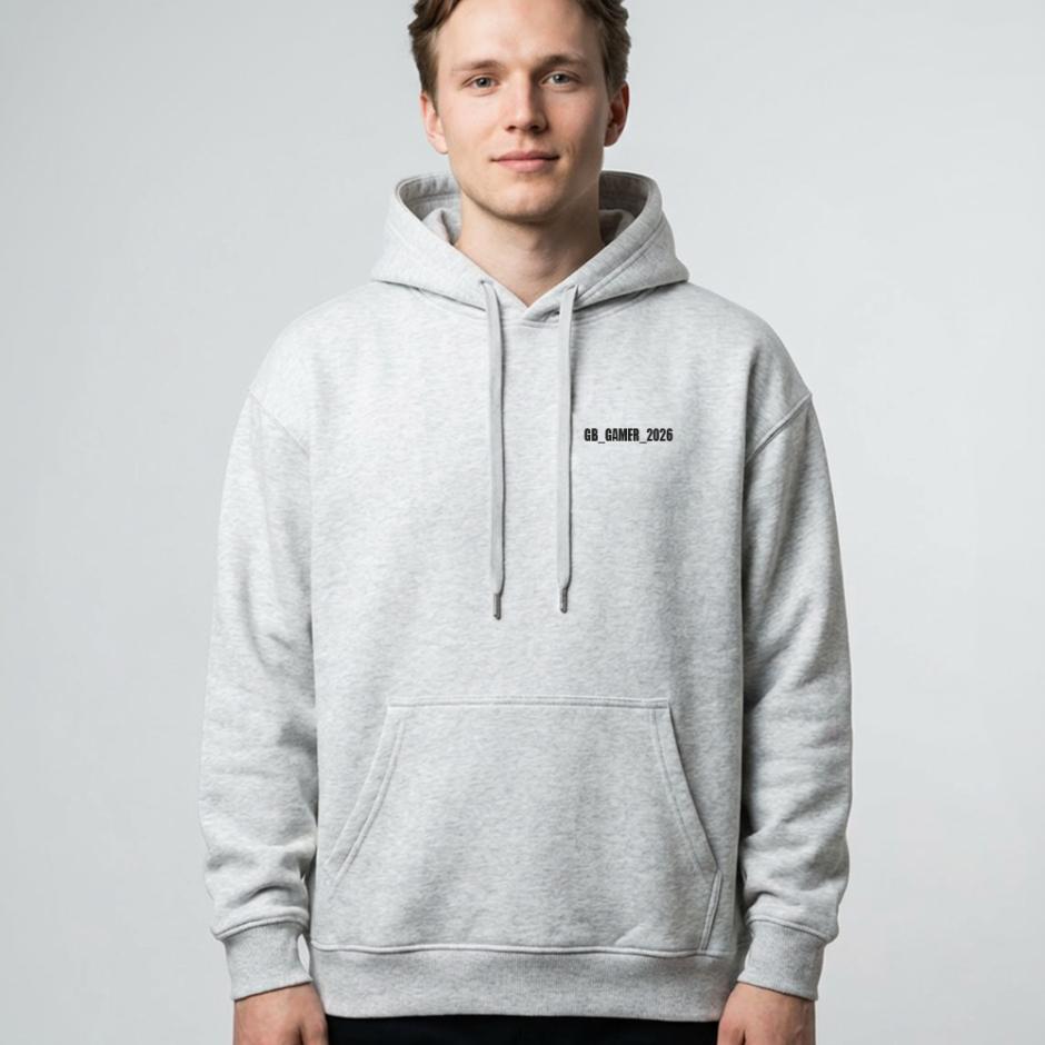 Statement Hoodie i grå